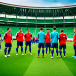 FC온라인 단기 목표 설정 - Team Chemistry**

"Professional soccer team training, players in uniform passing the ball on a lush ...